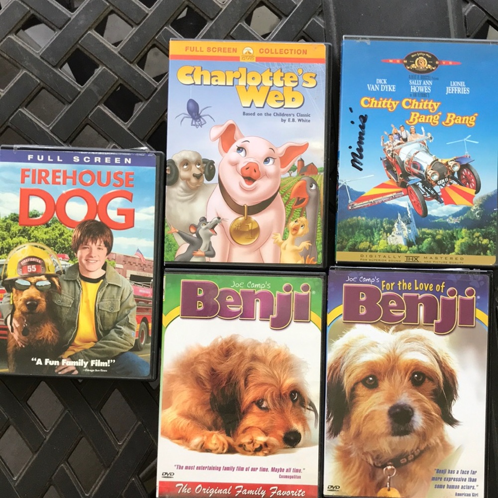 5 Childrens movies DVDs